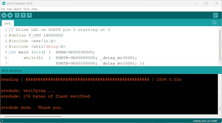 C Program with Arduino IDE - Hackster.io