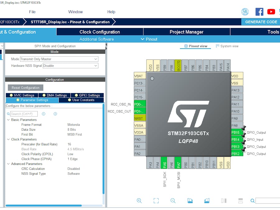 Interfacing STM32 with ST7735 Display using SPI