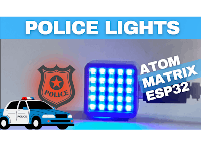 Police Lights Using ATOM Matrix ESP32