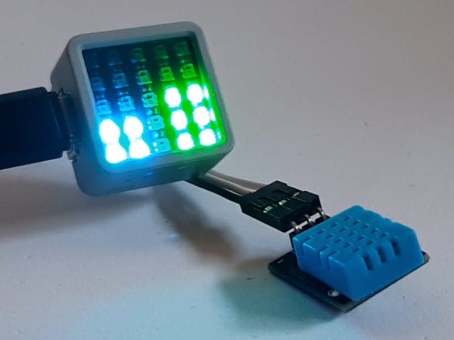 Display Temperature & Humidity Using ATOM Matrix ESP32