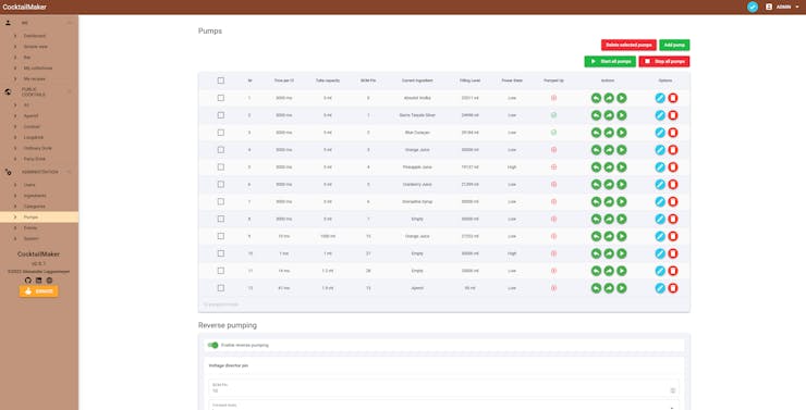 CocktaiPi - An advanced Cocktail Machine with GUI 