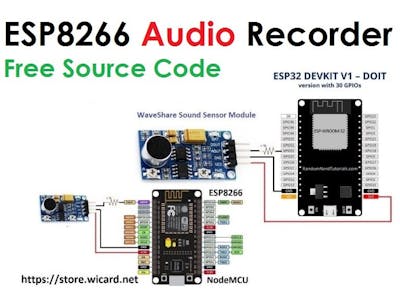 ESP8266/NodeMCU/ESP32 Audio Recorder