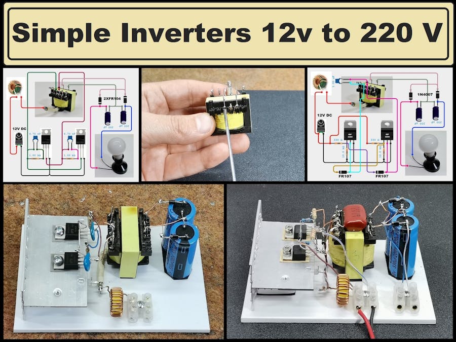 Simple Inverters 12V to 220V, comparision, testing...