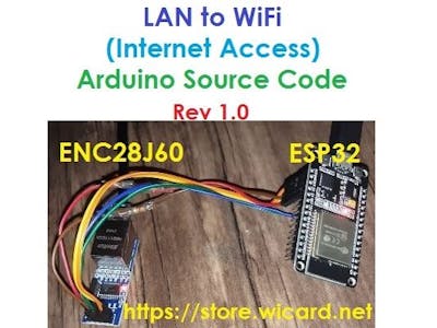 WiFi LAN Converter With ESP32 and ENC28J60 Module