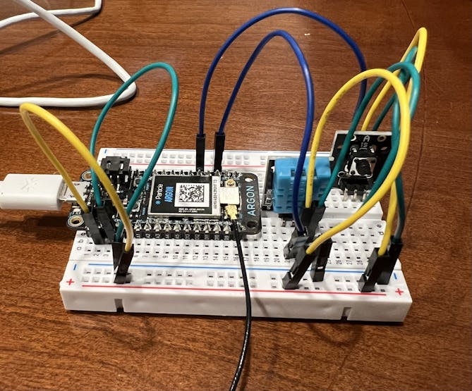 DHT 11 Temperature and Humidity Sensor Circuit Side View