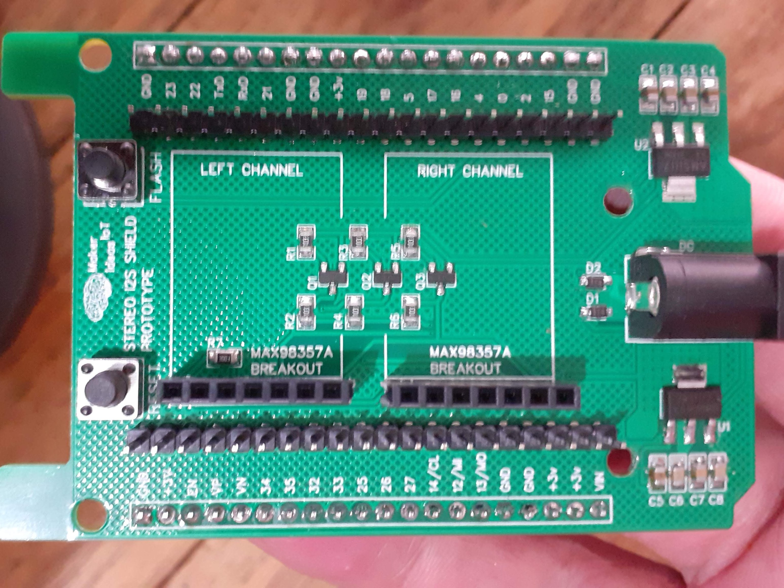 Stereo I2S Shield For ESP32-S Dev Board - Hackster.io