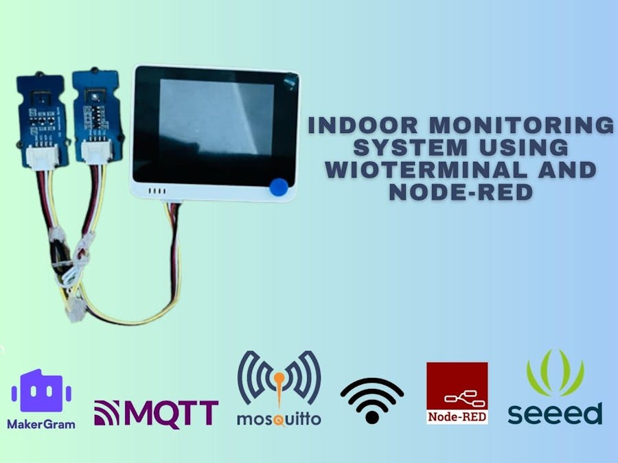Indoor monitoring system Using WioTerminal and Node-red
