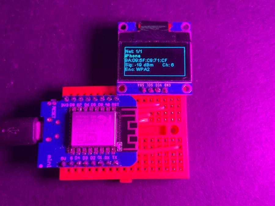 Wi-Fi Scanner with D1 mini and oled display