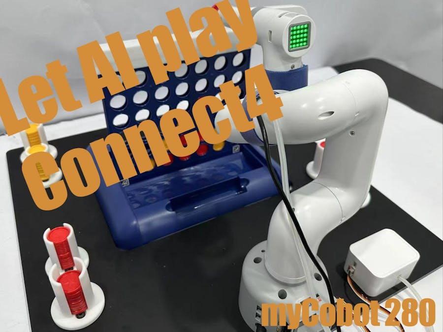 AI Robotic Arm Plays Connect4 with DQN Neural Network