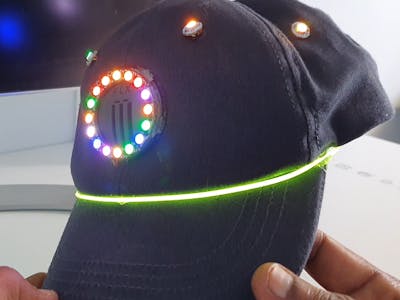 Animated Lighting CAP with Gesture Control