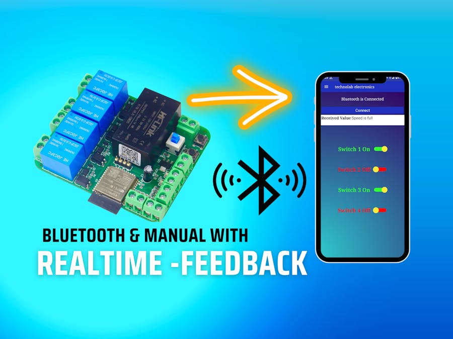 Bluetooth & Manual Control Home-Automation with feedback.