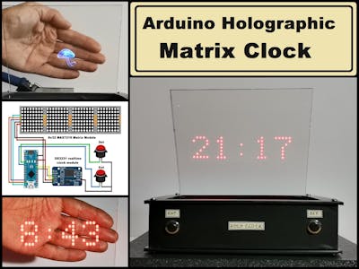 DIY Arduino Holographic Matrix Clock