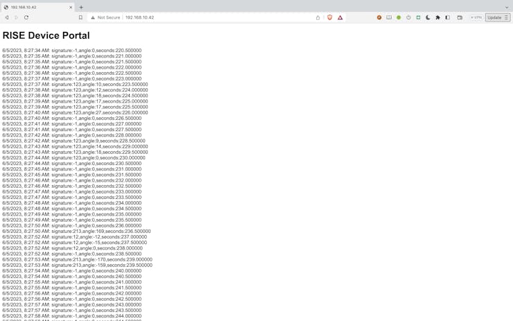 RISE Hardware Portal Webpage