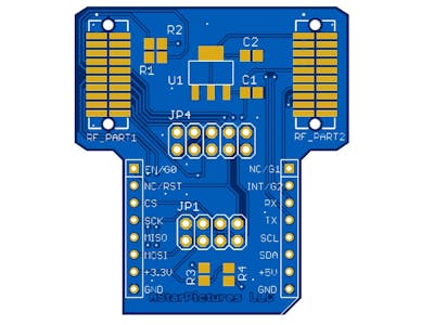 mikroBUS to TI RF CC3000/CC2500 module adapter