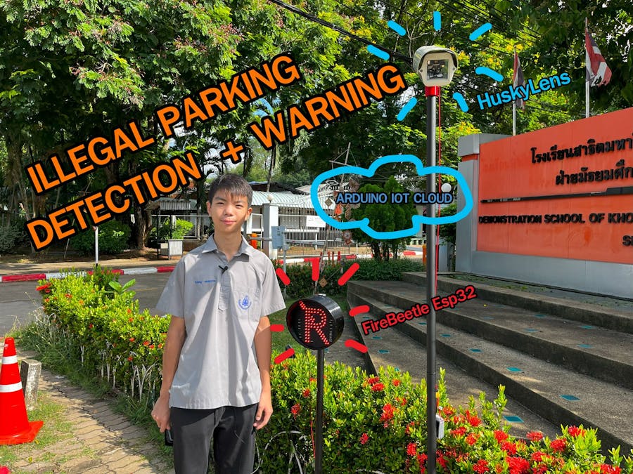 On street illegal parking detection and warning using AI cam