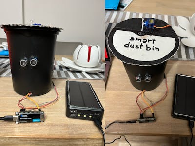 Smart Dust Bin with RiotOS and ESP-32 v3