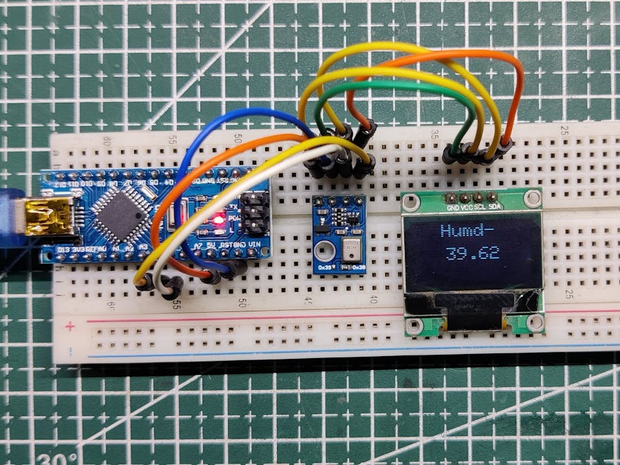 ROOM TEMP Meter with Arduino Nano and AHT10