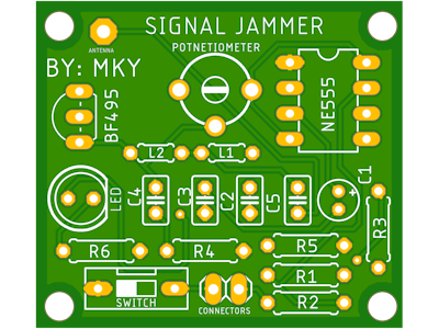 Mobile Phone Signal Jammer PCB