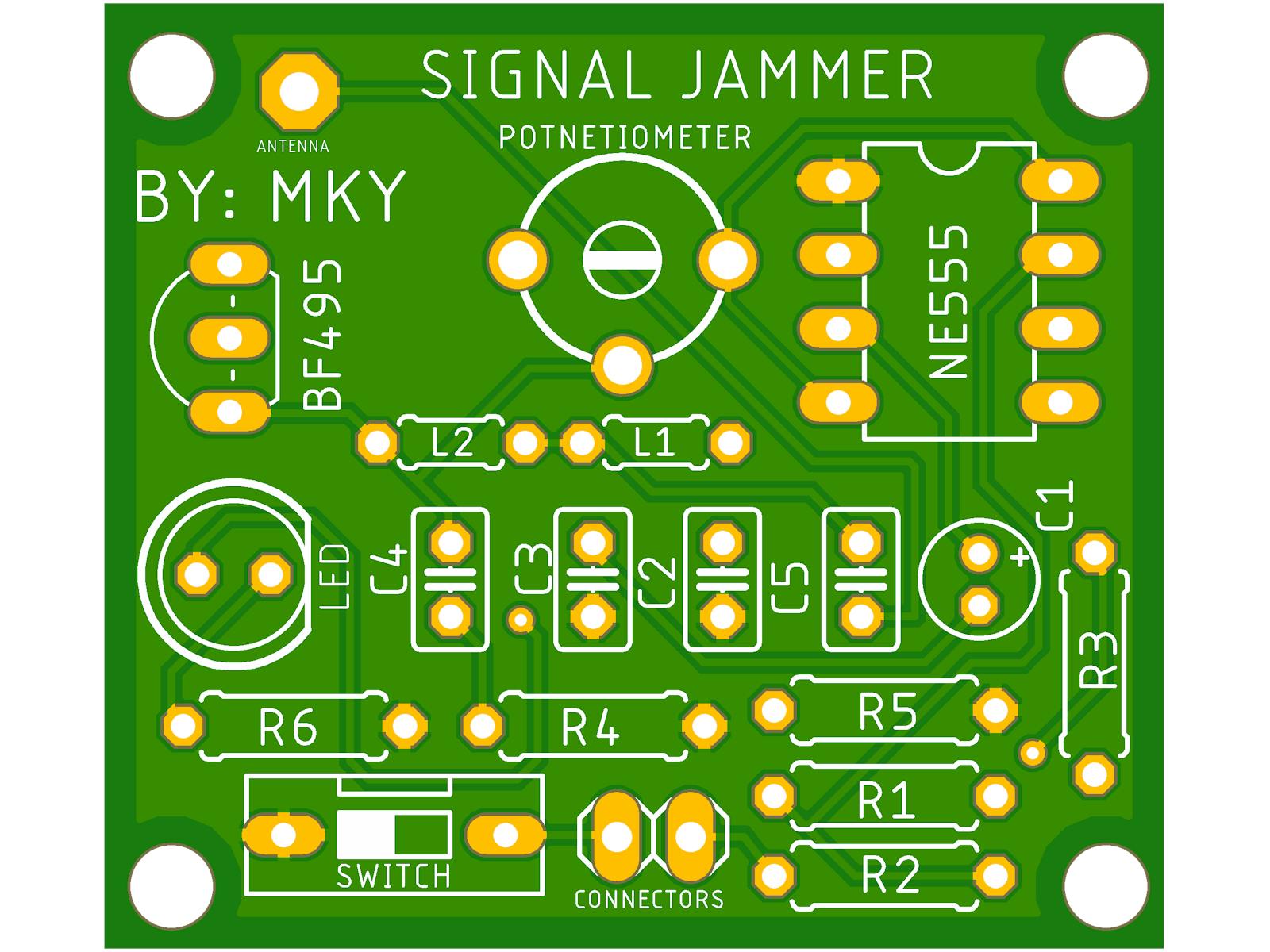 Mobile Phone Signal Jammer PCB 
