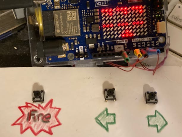 Space Invaders On the Uno R4 WiFi LED Matrix