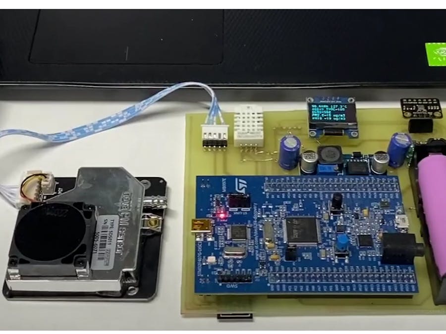 Air Quality Monitoring Device with STM32F407 Discovery Board