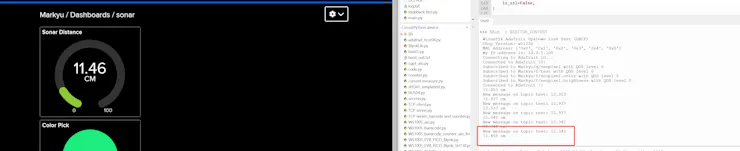 Adafruit IO result