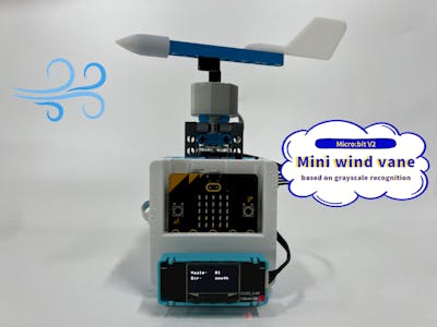 Mini wind vane based on grayscale recognition