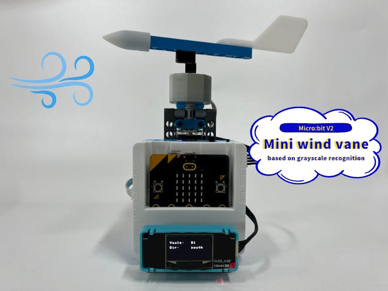 Mini wind vane based on grayscale recognition