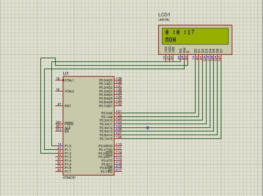 Digtal Clock using 8051