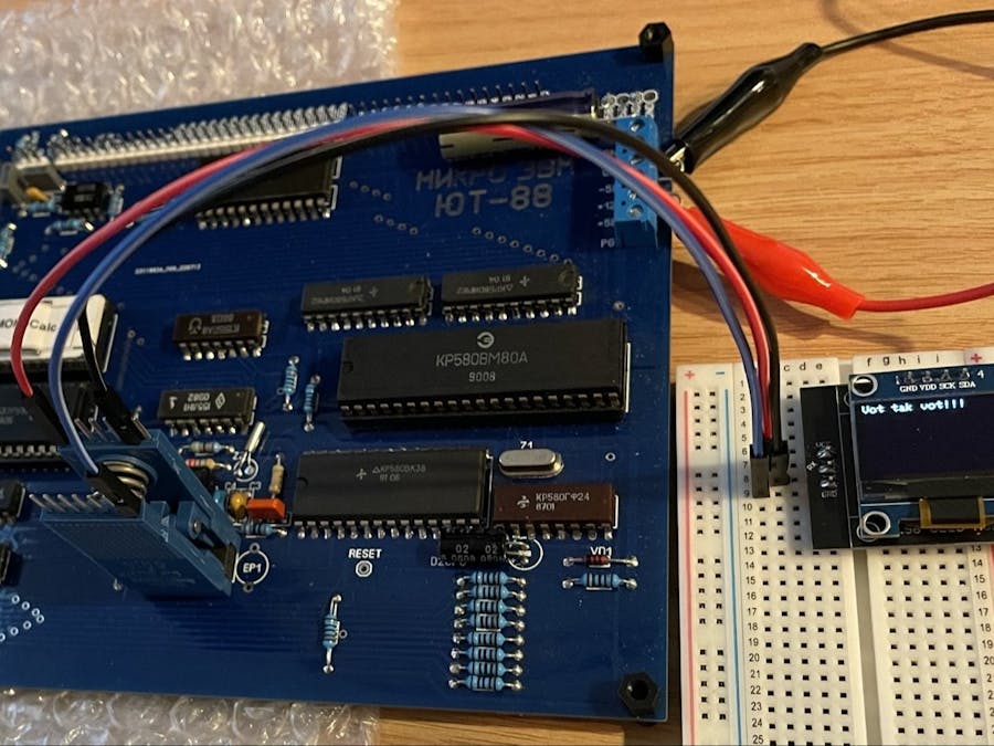 A Simple Way to Connect a Small Display to an 8080 Computer