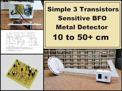 Simple Sensitive 3 Transistors BFO Metal Detector