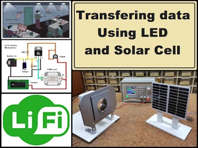 Transferring data using a Led and Solar Cell