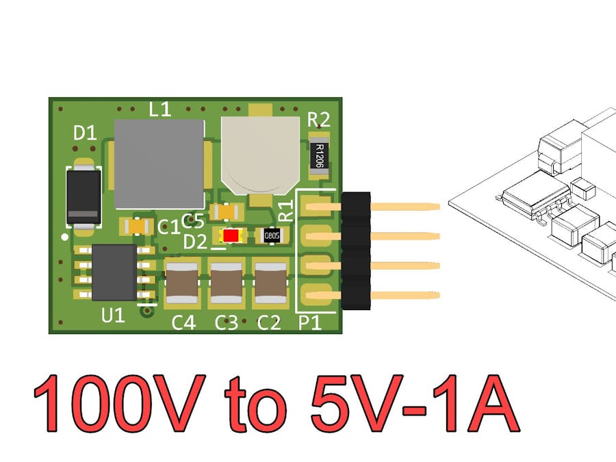 8-100V to 5V-1A DC to DC Buck Converter using MP9486