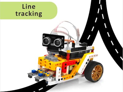 Building a buliding block Line Tracking Robot Car