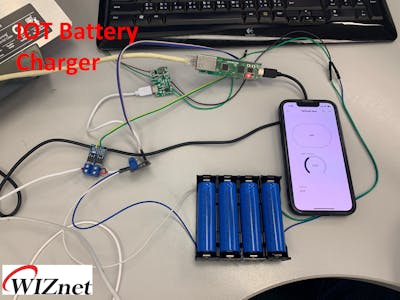 IOT Battery Charger - W5100S-EVB-PICO with Blynk and Charger