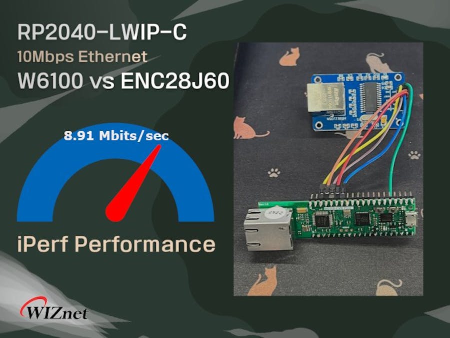 W6100 and ENC28J60 Performance on RP2040 at 10Mbps Ethernet