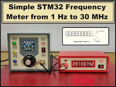 Simple STM32 Frequency meter from 1Hz to 30 MHz-Arduino IDE