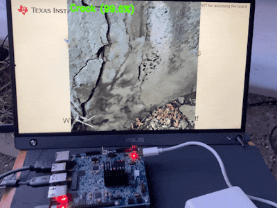 Surface Crack Detection and Localization using TDA4VM