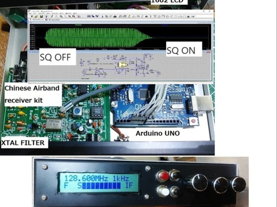 Remodel the air band RX kit for silent squelch switching