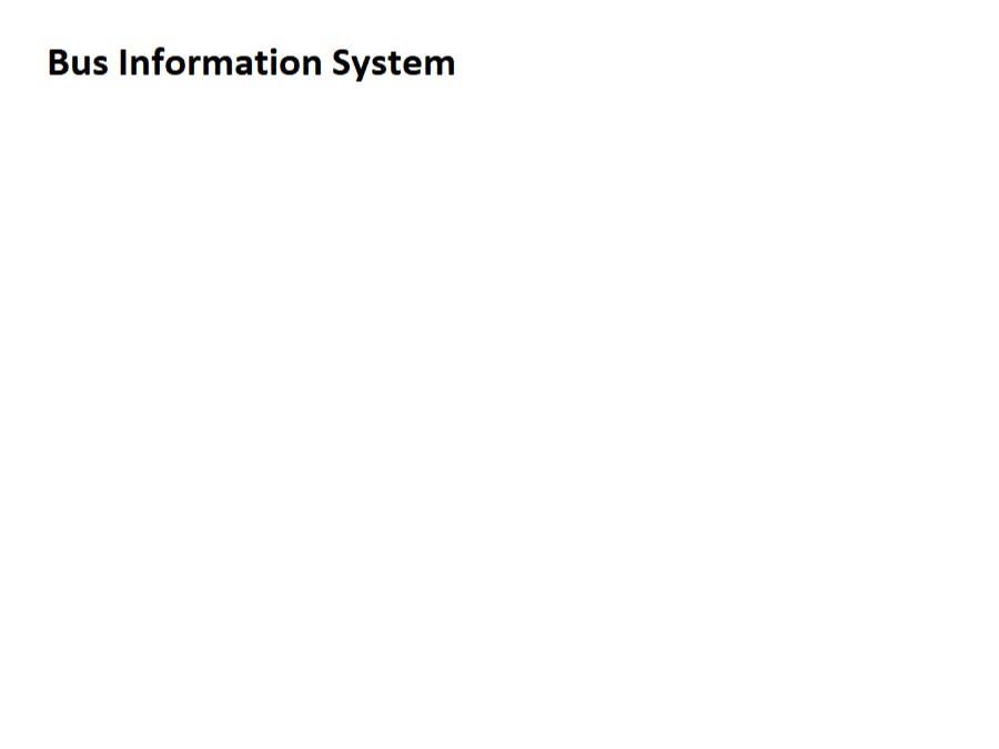 Bus information system