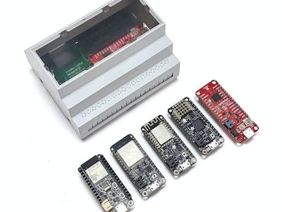 Din rail mount for Feather microcontroller boards
