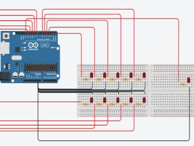 Arduino implementation of a 5-bit Synchronous dual Counter
