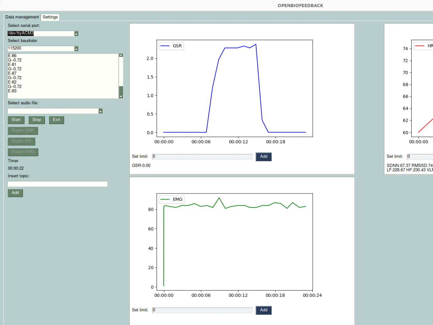Open Biofeedback (GSR, HRV, EMG) - Hackster.io