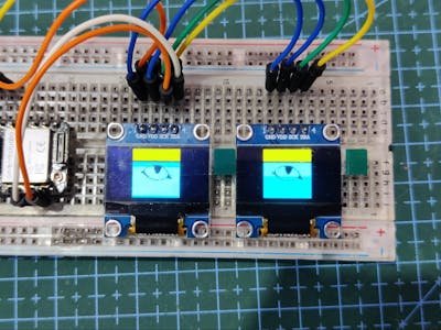 SSD1306 Cat Eyes GIF