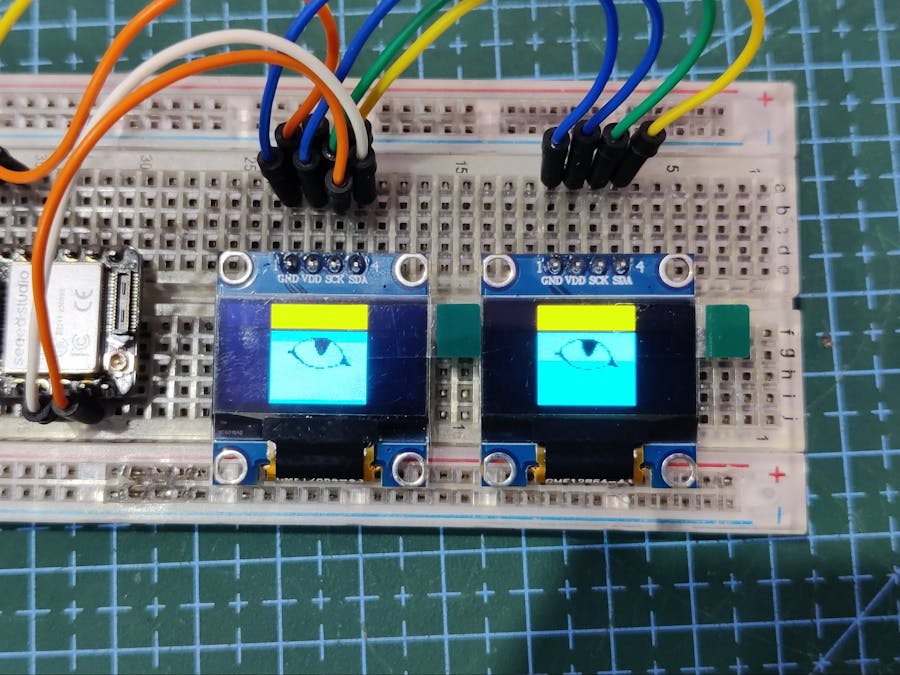 SSD1306 Cat Eyes GIF