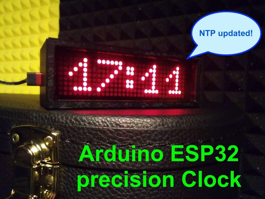 Arduino Nano ESP32 LED matrix precision clock
