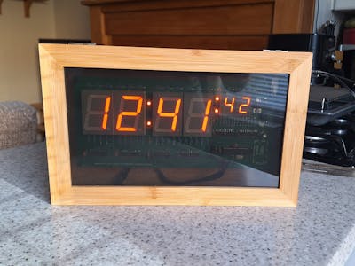 Large 6 digit 7 segment LED clock using ATMega328P