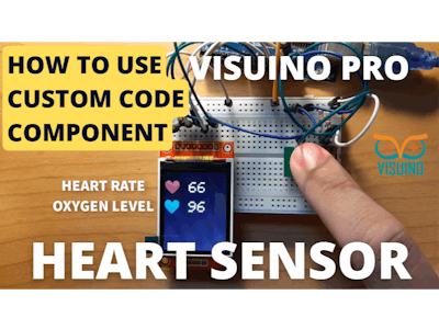 MAX30100 Sensor - How to Use Custom Code in Visuino PRO