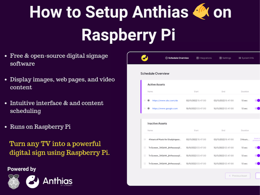 Setting Up Anthias on Raspberry Pi for Digital Signage 🖥️