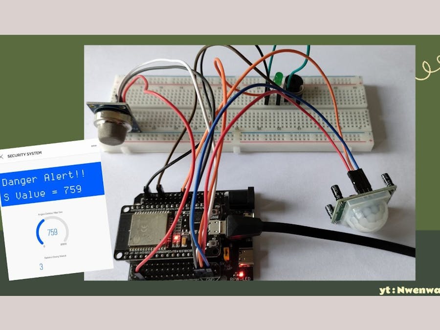 Security System : PIR Sensor and MQ-5 Sensor with Blynk App